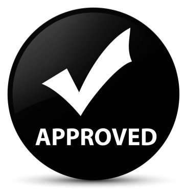 Onaylı (simge doğrulama) düğmesini yuvarlak siyah