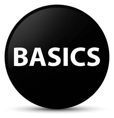 Temelleri siyah düğme yuvarlak