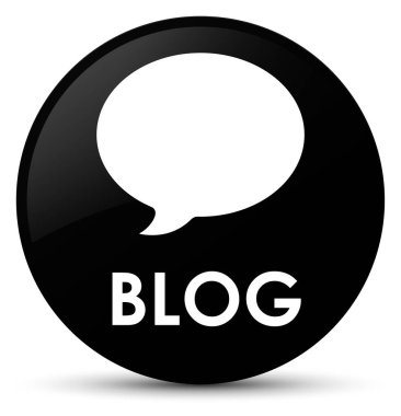 Blog (görüşme simgesi) siyah yuvarlak düğmesi