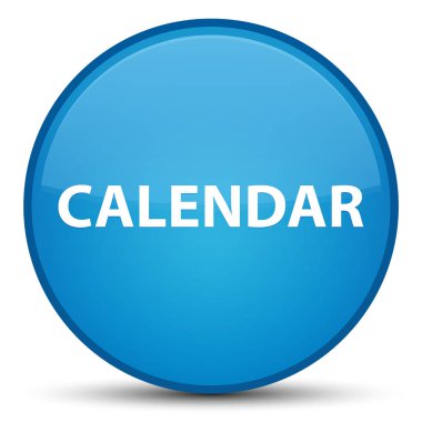 Takvim özel camgöbeği mavi yuvarlak düğmesi