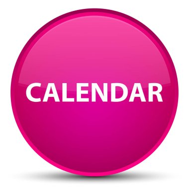 Takvim özel pembe yuvarlak düğmesi