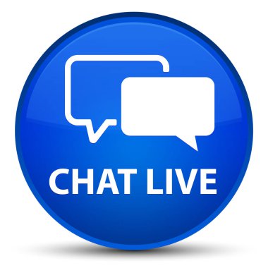 Sohbet canlı özel mavi yuvarlak düğmesi