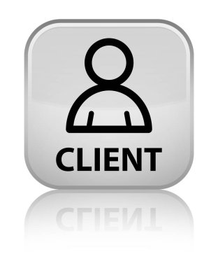 İstemci (üye simgesi) özel beyaz kare düğme