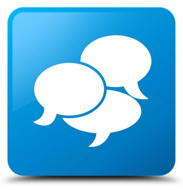 Yorum kutsal kişilerin resmi camgöbeği mavi kare düğme