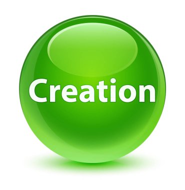 Oluşturma camsı yeşil yuvarlak düğmesi