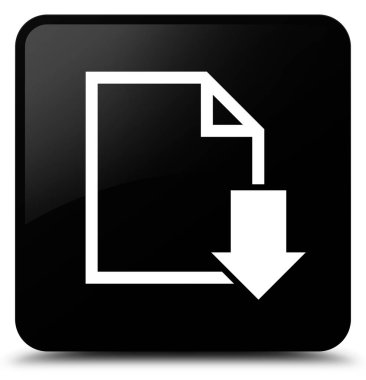 Belge simgesi siyah kare düğme download