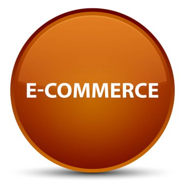 E-ticaret özel kahverengi yuvarlak düğmesi