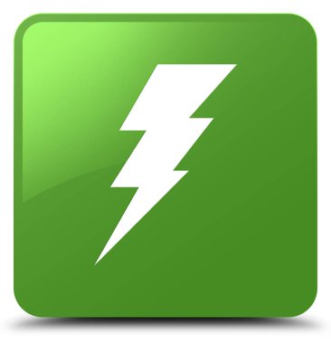 Elektrik kutsal kişilerin resmi yumuşak yeşil kare düğme