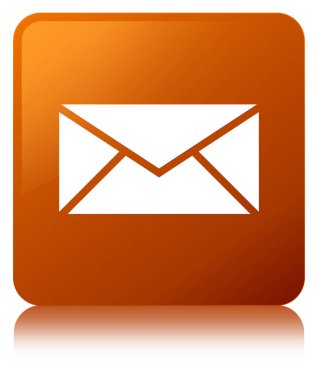 E-posta kutsal kişilerin resmi kahverengi kare düğme