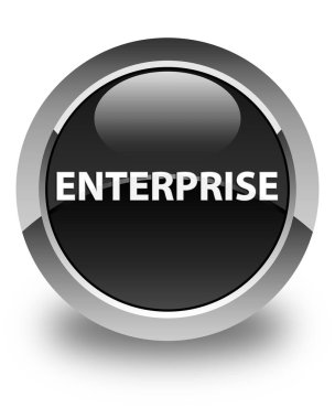 Kurumsal parlak siyah yuvarlak düğme