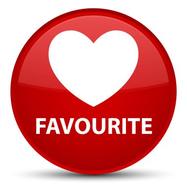 Favori (kalp simgesi) özel kırmızı yuvarlak düğmesi