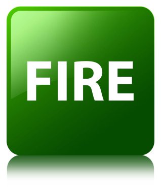 Yangın yeşil kare düğme