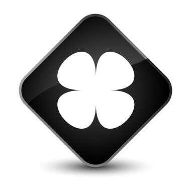 Çiçek yaprak kutsal kişilerin resmi zarif siyah elmas düğme