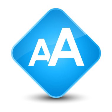 Yazı tipi boyutu kutsal kişilerin resmi zarif camgöbeği mavi elmas düğme