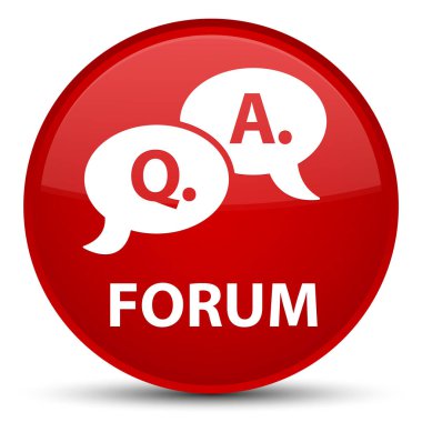 Forum (soru cevap balonu simgesinin) özel kırmızı yuvarlak düğmesi