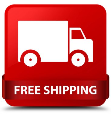 Kırmızı kare düğmesini kırmızı kurdele orta ücretsiz kargo