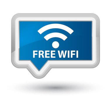 Ücretsiz Wi-Fi baş mavi bayrak düğmesini