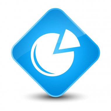 Grafik simge zarif camgöbeği mavi elmas düğmesini