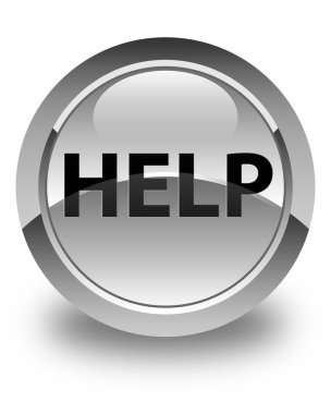 Parlak düğme beyaz yardım