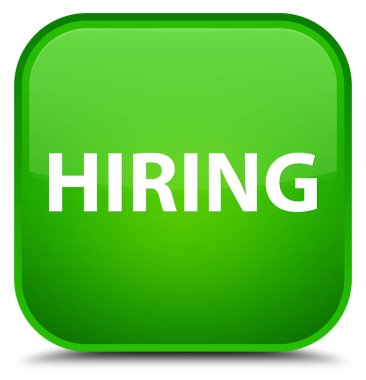 Özel yeşil kare düğme işe