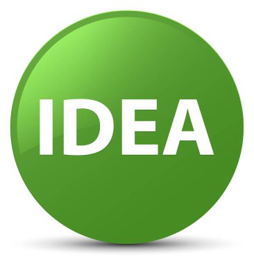 Fikir yumuşak yeşil yuvarlak düğmesi