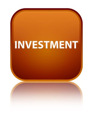 Yatırım özel kahverengi kare düğme