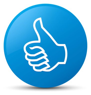 Düğme simgesi mavi mavi gibi yuvarlak