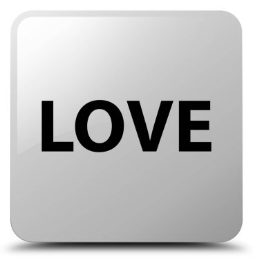 Aşk beyaz kare düğme