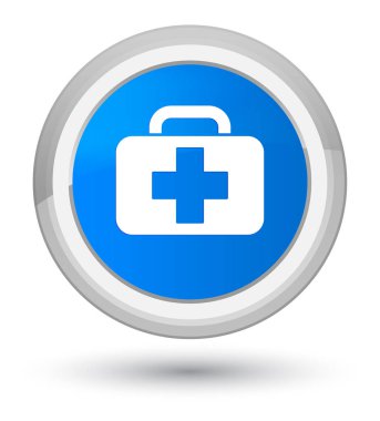 İlk yardım çantası simgesini Ana camgöbeği mavi yuvarlak düğmesi