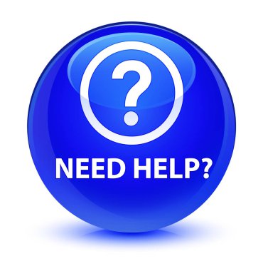 (Soru simgesi) cam gibi mavi yuvarlak düğmeye yardıma ihtiyacım var