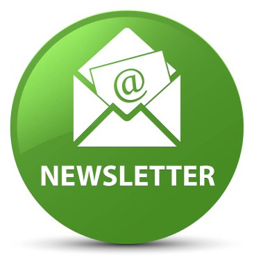 Bülten yumuşak yeşil yuvarlak düğmesi