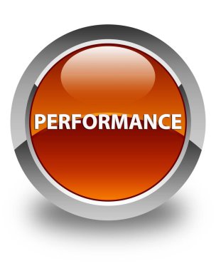 Performans parlak kahverengi yuvarlak düğme
