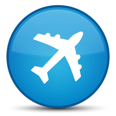 Uçak simgesini özel mavi mavi yuvarlak düğmesi