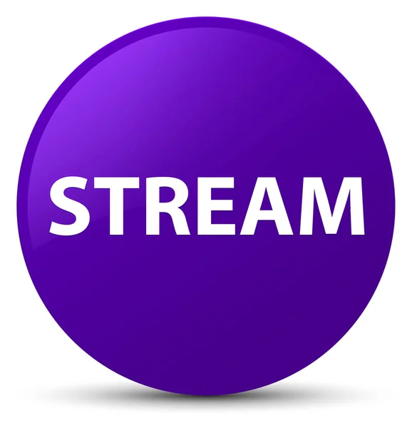 Stream purple round button — Stock Photo, Image