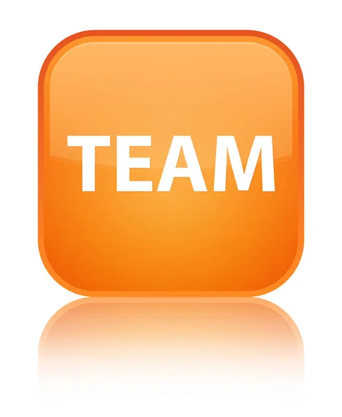 Team speciale oranje vierkante knop — Stockfoto