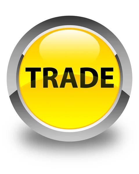 Handlu błyszczący żółty okrągły przycisk — Zdjęcie stockowe