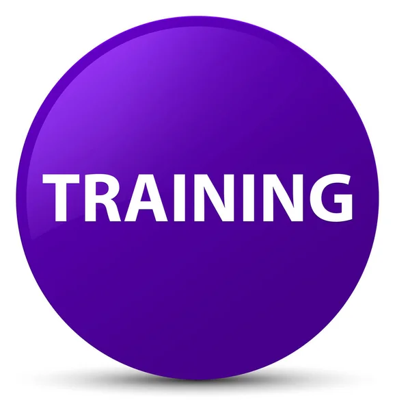 Training purple round button — Stock Photo, Image