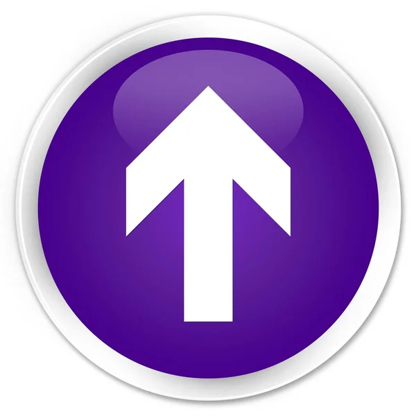 Nahrát šipku ikony prémie fialové kulaté tlačítko — Stock fotografie