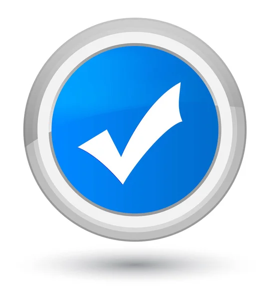 Validation icon prime cyan blue round button — Stock Photo, Image