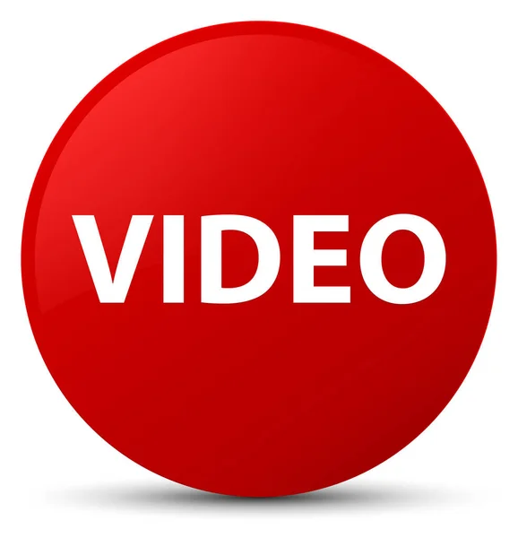 Video röda runda knappen — Stockfoto