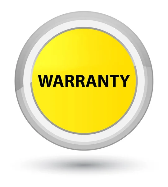 Warranty prime yellow round button — Stock Photo, Image