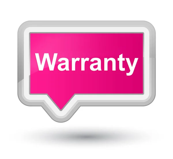 Warranty prime pink banner button — Stock Photo, Image