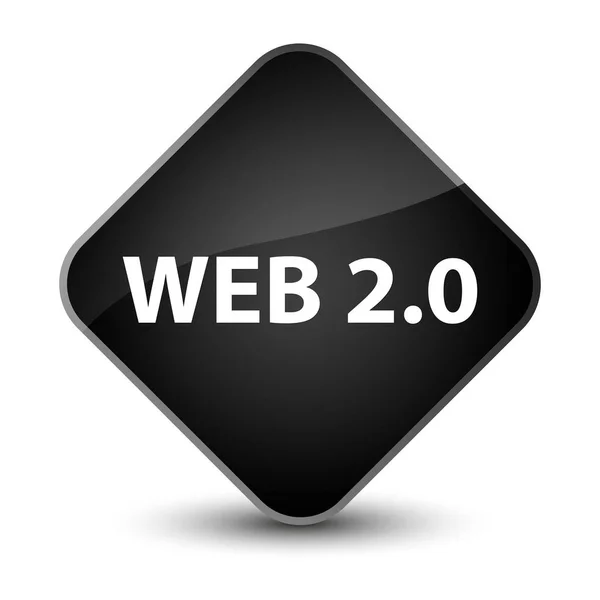 Web 2.0 elegancki czarny diament przycisk — Zdjęcie stockowe