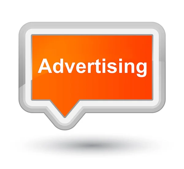 Advertising prime orange banner button — Stock Photo, Image