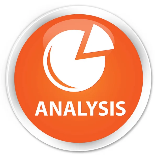 Analysis (graph icon) premium orange round button — Stock Photo, Image