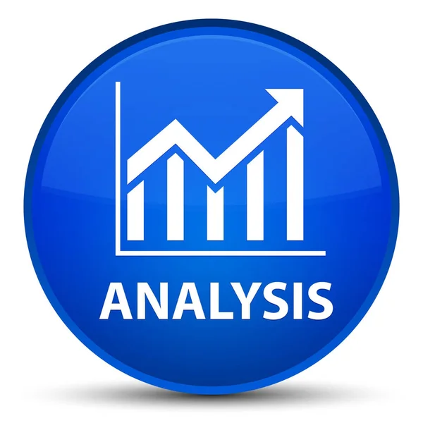 Analizy (statystyki ikona) specjalny niebieski okrągły przycisk — Zdjęcie stockowe