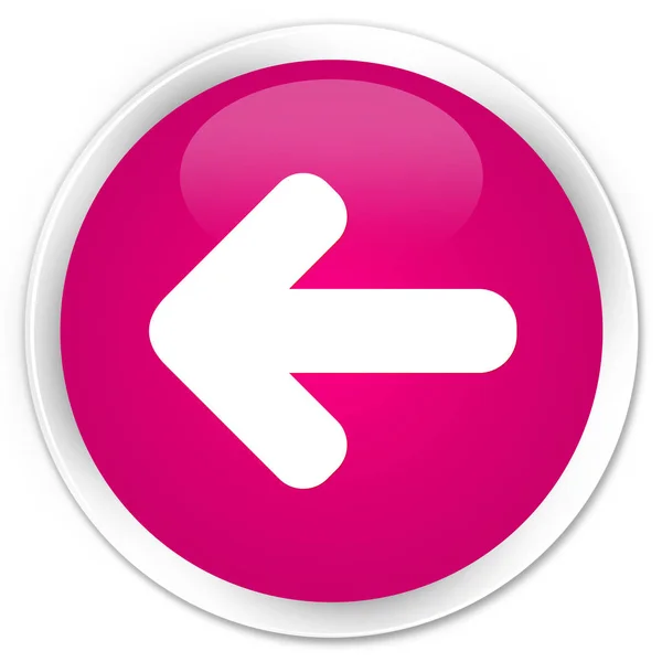 Terug pijl pictogram premie roze ronde knop — Stockfoto