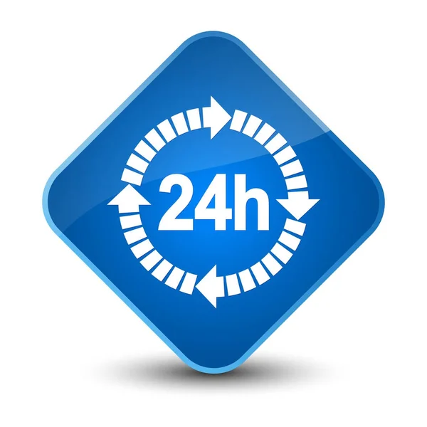 24 hours delivery icon elegant blue diamond button — Stock Photo, Image