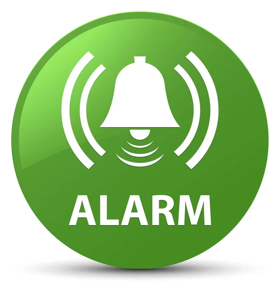 Allarme (icona campana) morbido pulsante rotondo verde — Foto Stock