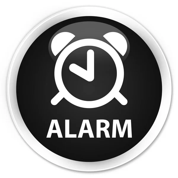 Alarm premium black round button — Stock Photo, Image